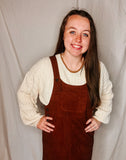 Up For Anything Corduroy Overall Dress