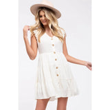 Hello spring Swiss-Dot Tiered Dress